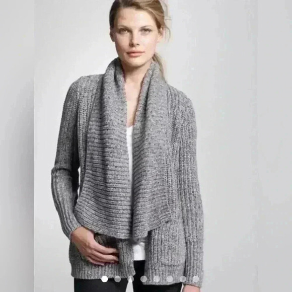 J. Crew Sweaters - J Crew Marled Rib Stitch Open Shawl Sweater Cardigan Size XS